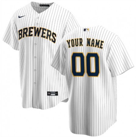 Men's Milwaukee Brewers Customized Stitched MLB Jersey