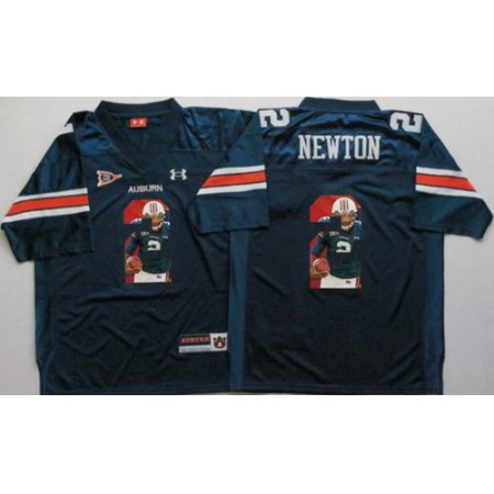 Tigers #2 Cam Newton Blue Player Fashion Stitched NCAA Jersey