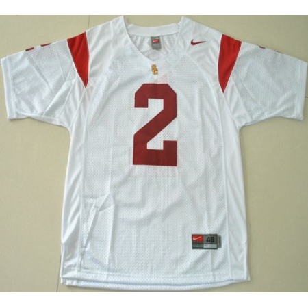 Trojans #2 Robert Woods White Stitched NCAA Jersey