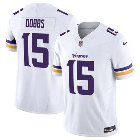 Men's Minnesota Vikings #15 Dallas Turner White 2024 Draft F.U.S.E Vapor Untouchable Limited Stitched Jersey