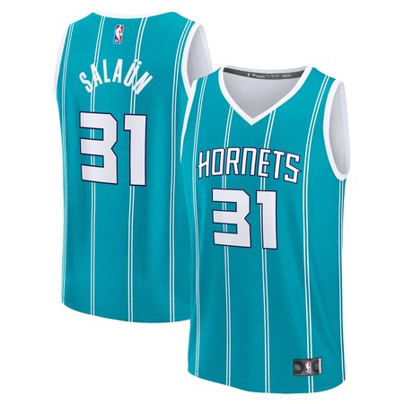 Men's Charlotte Hornets Tidjane Salaun Fanatics Teal 2024 NBA Draft Fast Break Player Jersey - Icon Edition